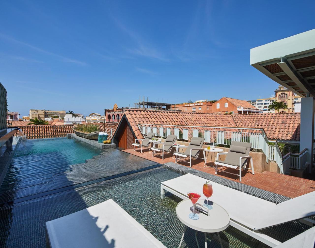 Hotel Boutique Casona Del Colegio Картахена Экстерьер фото Rooftop pool